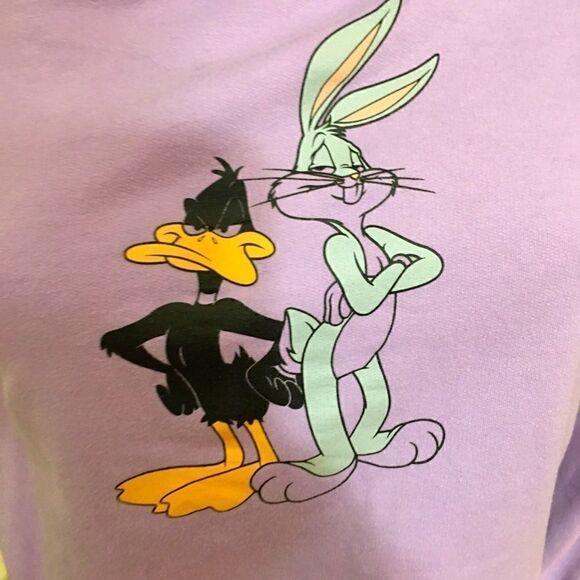 Looney Tunes Bugs & Daffy Cropped Hoodie - Picture 4 of 5